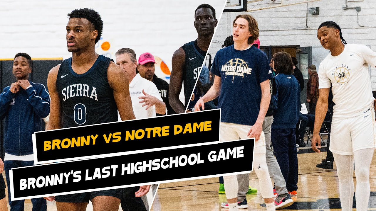 Bronny James Final High School Game 😳 Caleb Foster goes off for 28 points