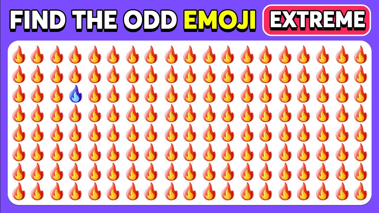 Find the ODD Emoji Out | Extreme Edition 💩🔥🤣 | 60 Ultimate Levels | Emoji Quiz