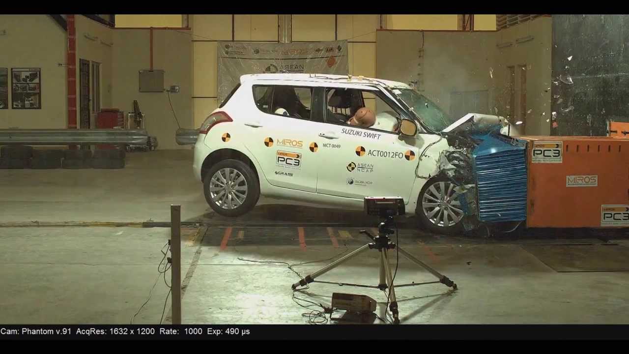 ASEAN NCAP - Suzuki Swift - 4 stars in frontal offset crash test