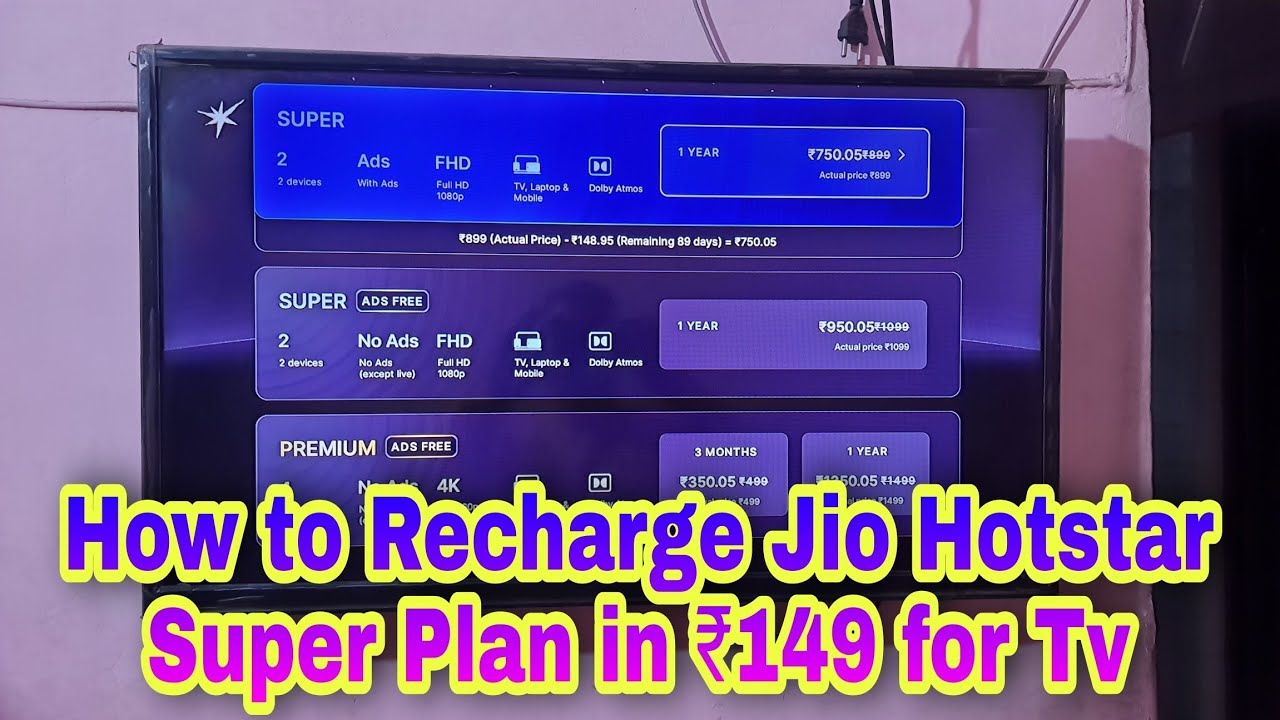 Jio Hotstar Subscription Recharge 149 | How to Recharge Jio Hotstar in ₹149 for Smart Android Tv