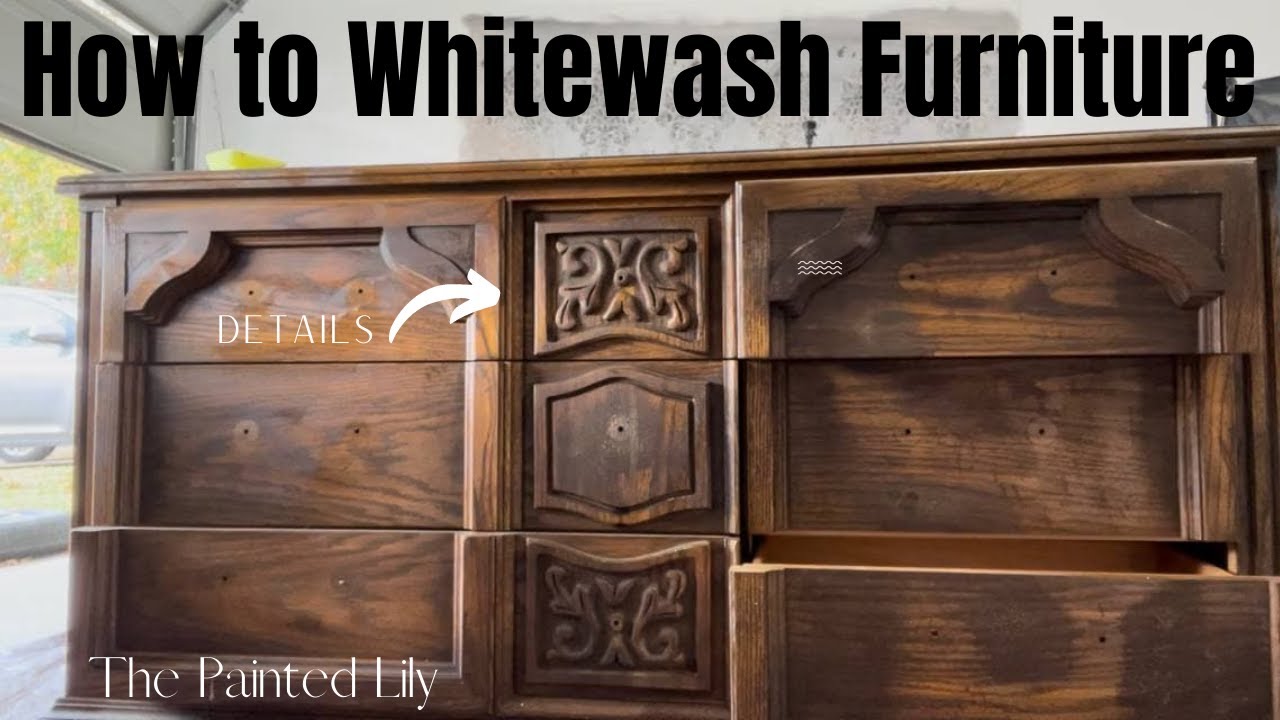 Beach Wood Look //How to Whitewash Furniture // Thrift Flip