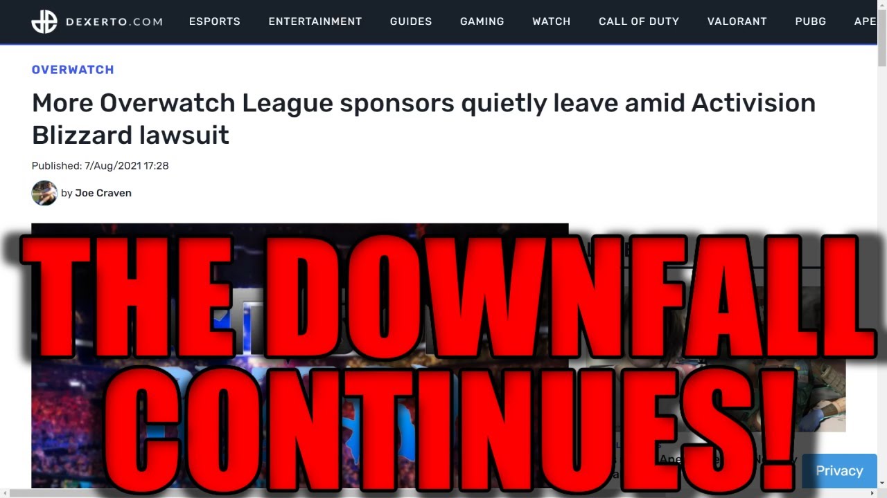 Activision Blizzard LOSES Sponsors Due To Ongoing Lawsuit! Not Surprising Really!
