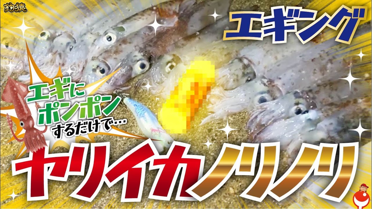 【ヤリイカ爆釣】エギにポンポンするだけ!? 禁断アイテムでノリノリ無双エギング！