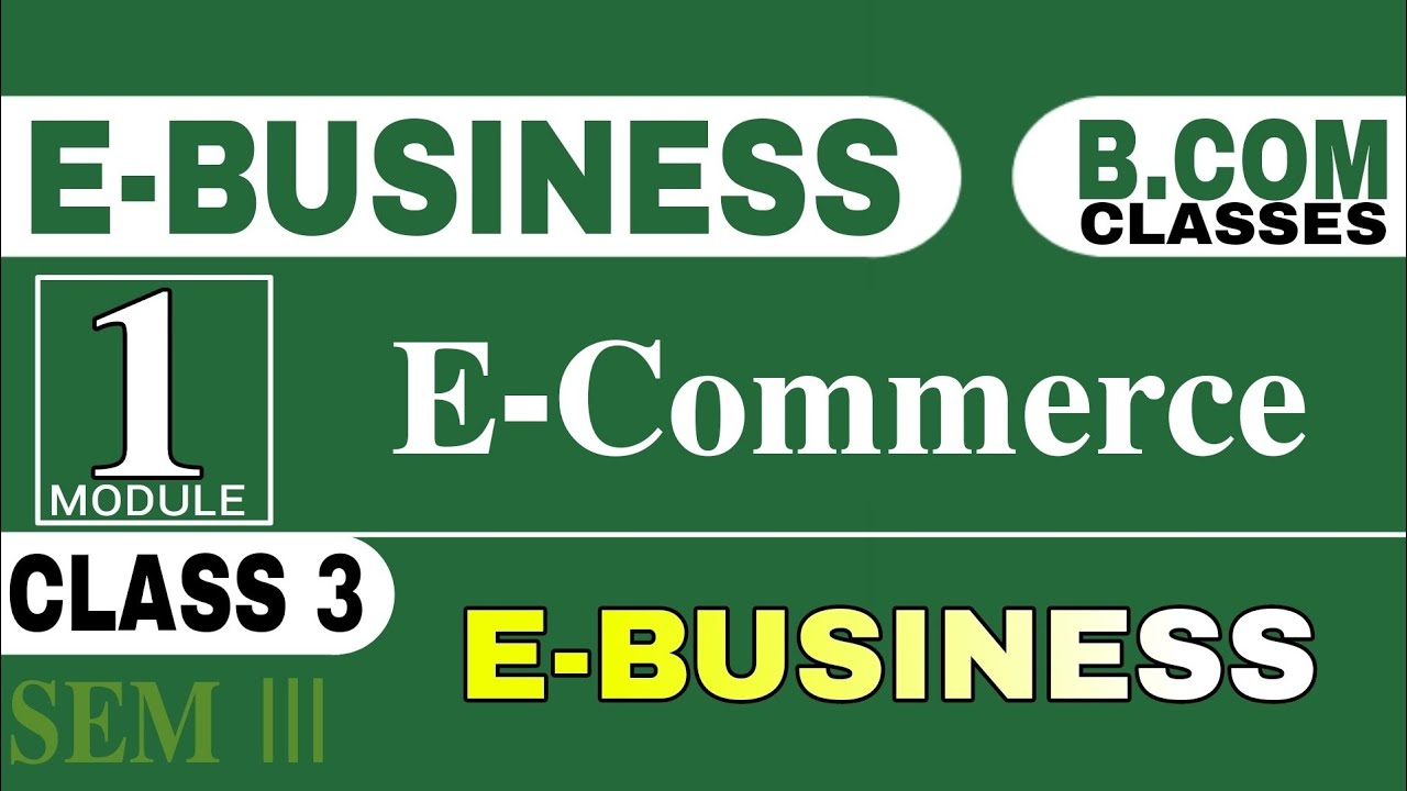 Kerala University B.Com Third Semester E Business|E Commerce Class Malayalam