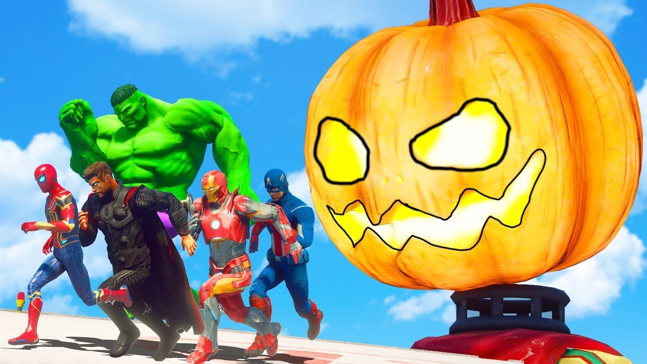 Avengers Assemble - Superheroes & Spider Man & Hulk - Dark Moon Epic Battle