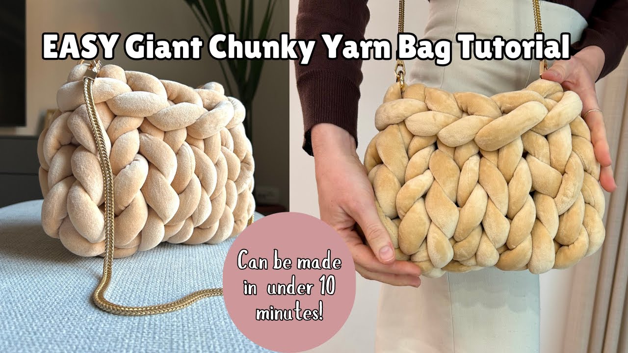 EASY Giant Chunky Yarn Bag | Can be made under 10 minutes