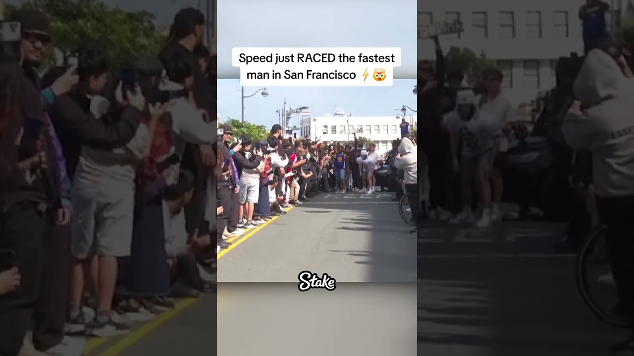 Speed just RACED the fastest man in San Francisco 🫣🔥.#ishowspeed #ishowspeed