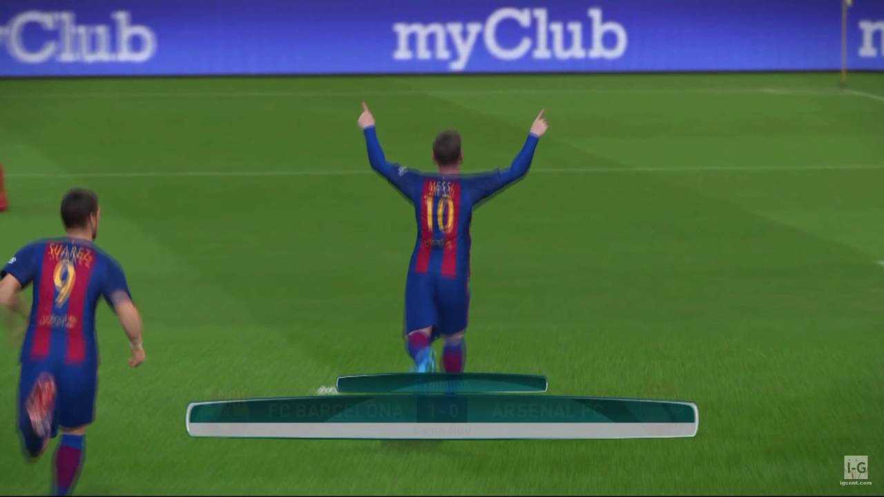PES 2017 PS4 Gameplay - FC Barcelona vs Arsenal (1080p 60fps)