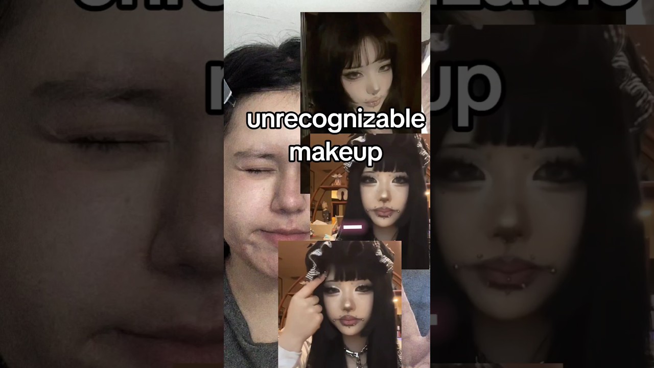 Unrecognizable makeup it's onnn#makeup #makeuptutorial #halloweencostume #halloweendress #dollmakeup