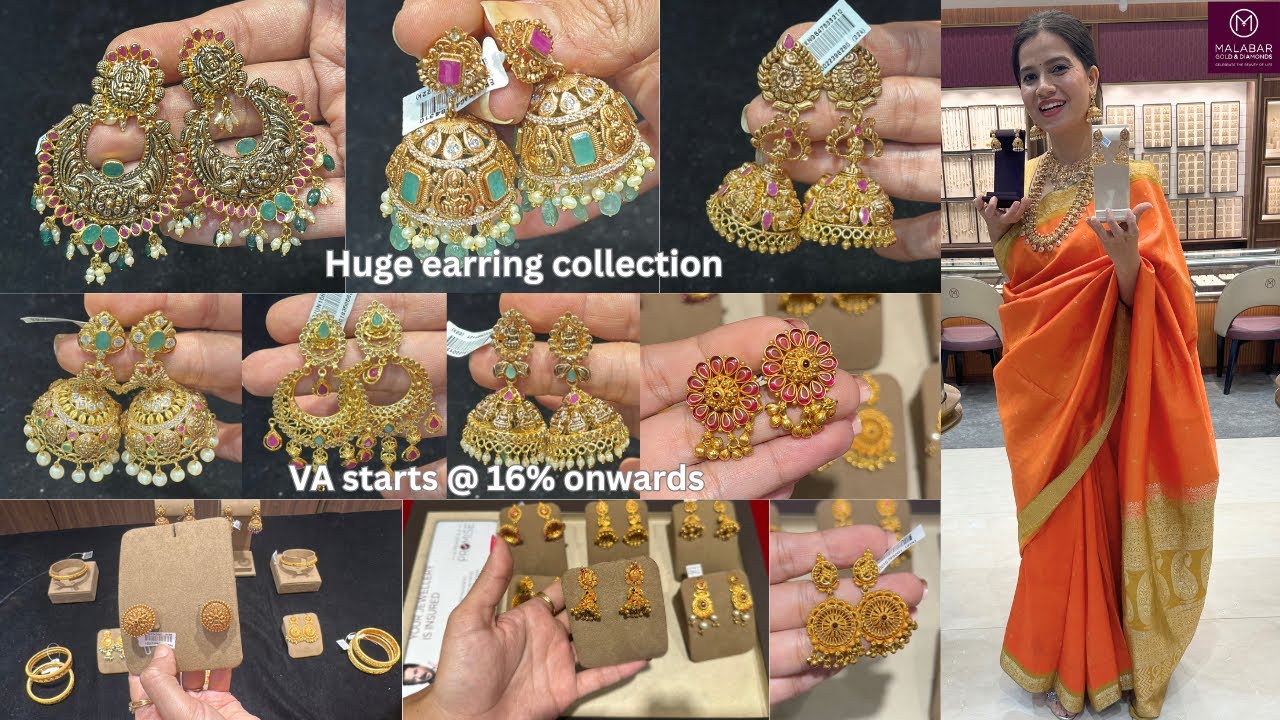 Lightweight to Heavy Hanging Earrings from Malabar Gold & Diamonds | Latest Designs 2025