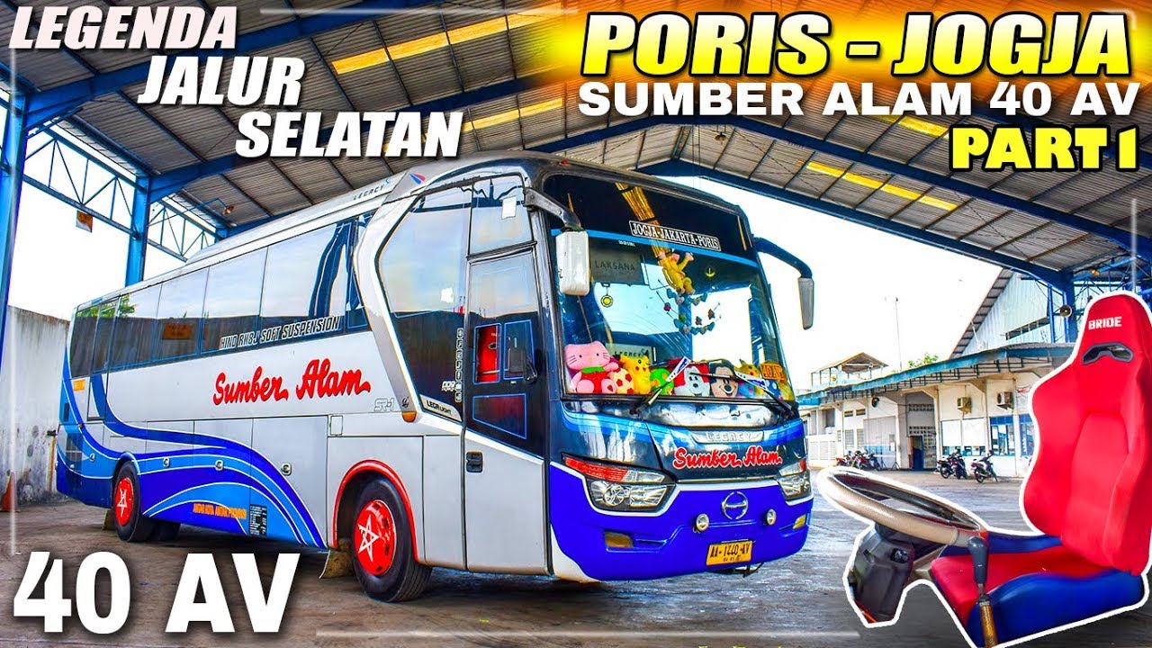 Bus Pakai Kursi Balap | Solar Jatah Wani Polah || Naik Bus Sumber Alam 40 AV Poris  - Jogja