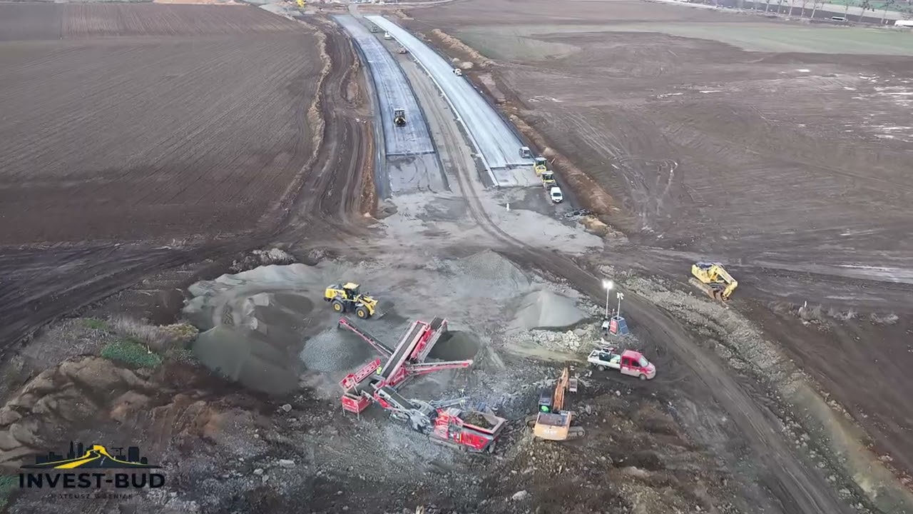 S8 odc.  3 Jordanów - Łagiewniki film z powietrza grudzień 2025
