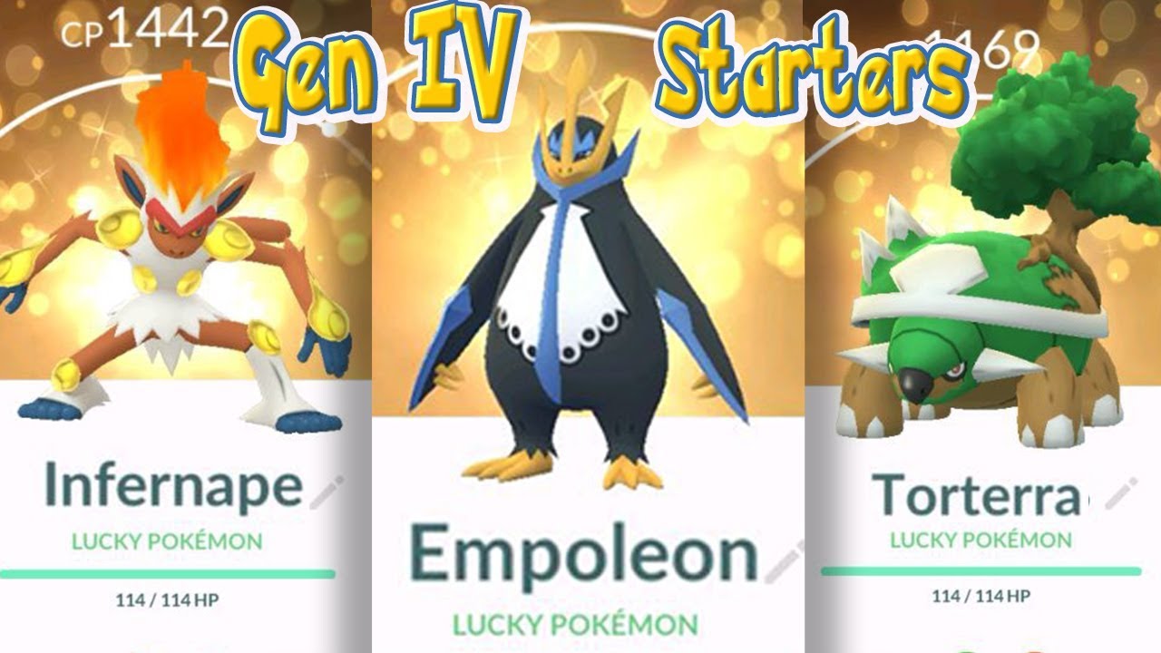 BEST MOVESETS FOR GEN IV STARTERS!! Pokemon Go