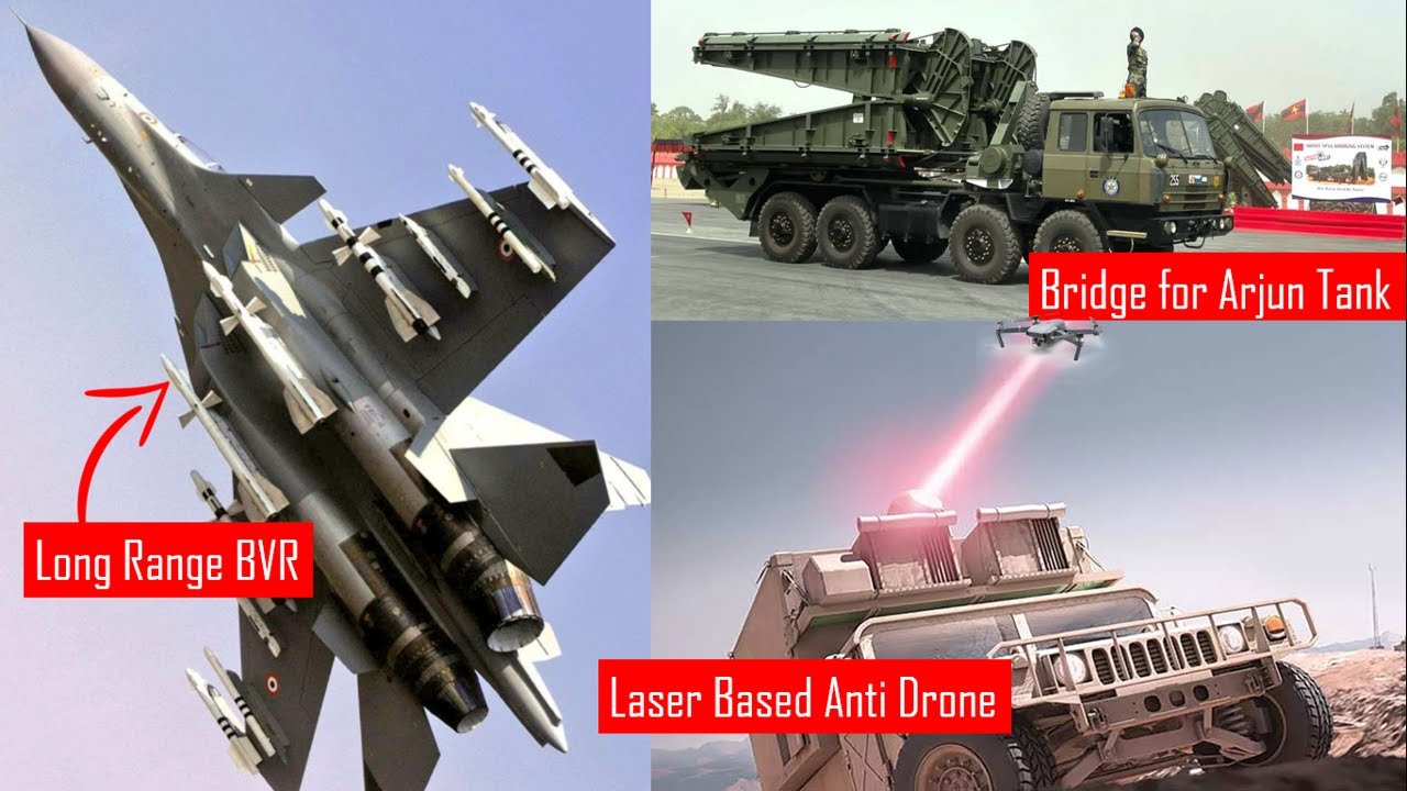 Long Range BVR Su30 | Bridge for Arjun Tank | Laser based Anti Drone Systems