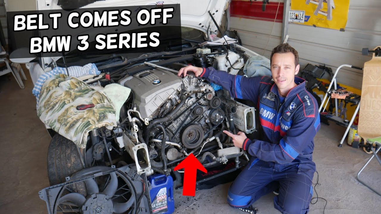 BMW WHY SERPENTINE BELT KEEP COMING OFF ON BMW E90 E91 E92 E93
