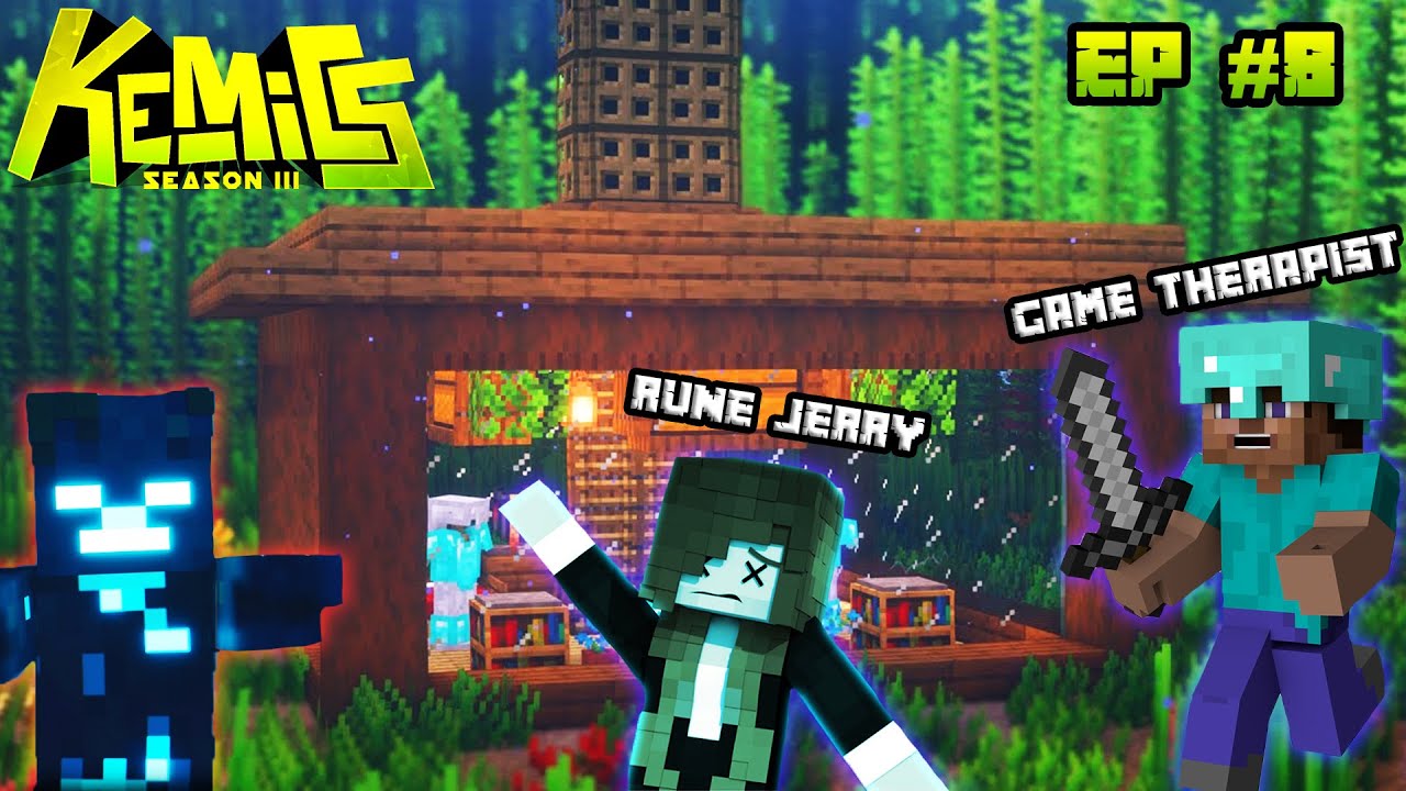 SECRET UNDERWATER BASE?? with @GAMETHERAPISTYT - KeMiCs 3 : Ep 8 | Minecraft Malayalam | Rune Jerry