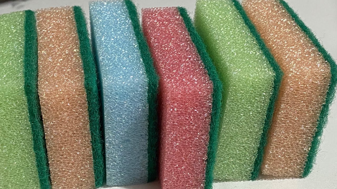 ASMR bulk dry sponges ripping