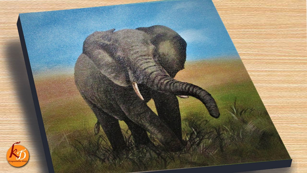 Painting Elephant with Acrylic | Acrylic paintingforbeginners | हाथी का चित्र | Episode #164