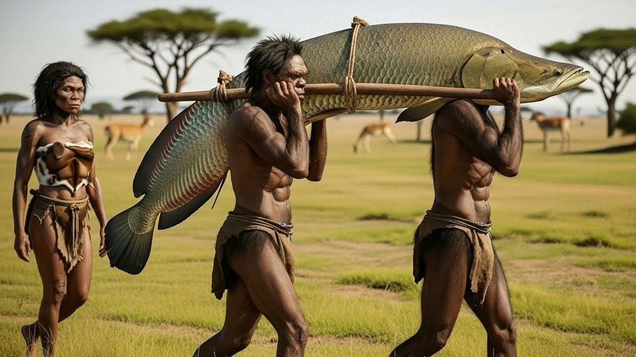 Life 2.3 Million Years Ago | Homo Habilis vs Giant Arowana Ancestors – The Deadliest Encounter