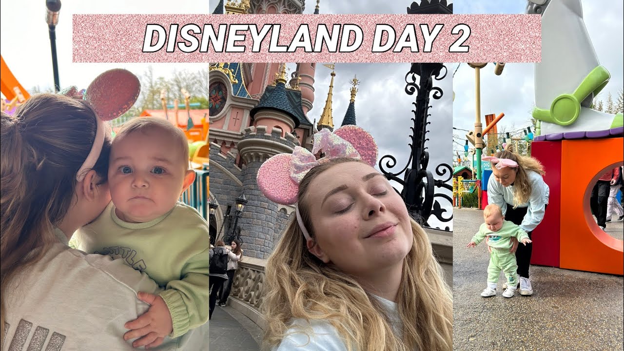 DISNEYLAND PARIS DAY 2🏰A solo trip to disney with my 8 month old baby🐭2 parks in 1 day/ March 2025✈️