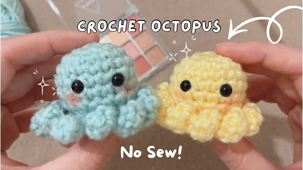 Crochet Mini Octopus tutorial | Crochet (No Sew) Octopus 🫧 