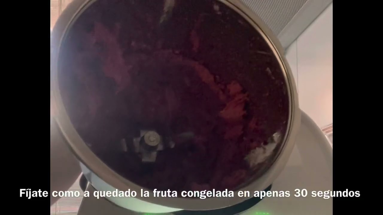 Helado de fresas congeladas con thermomix tm6