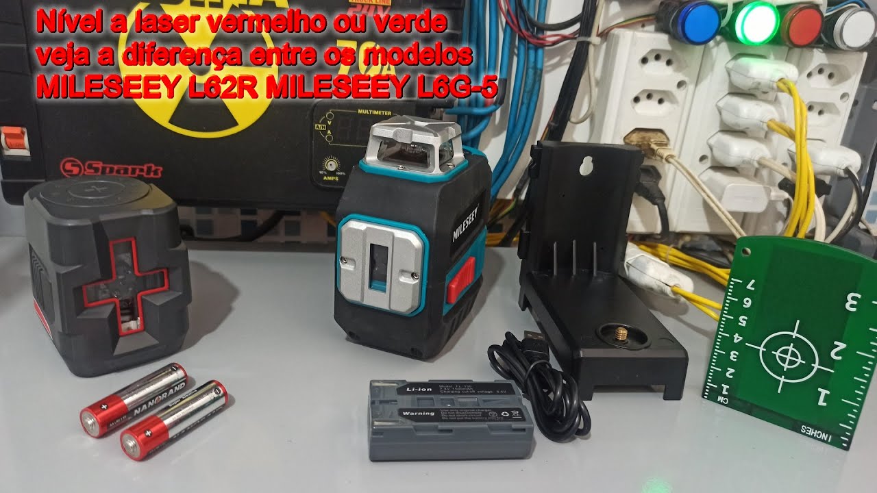 Nível a laser vermelho ou verde veja a diferença entre os modelos MILESEEY L62R MILESEEY L6G-5