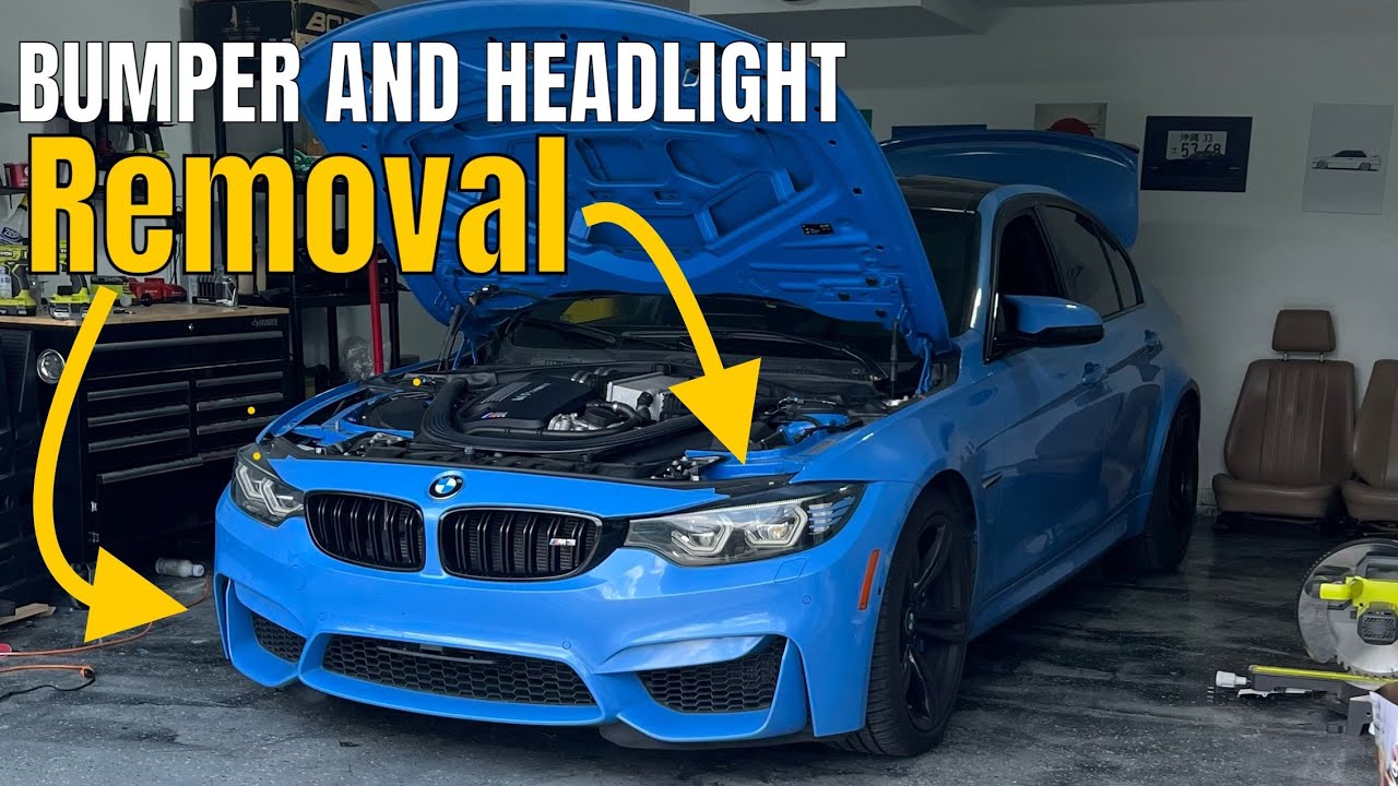 HOW TO REMOVE F80/F30/F82 BMW BUMPER AND HEADLIGHTS (Step by step)