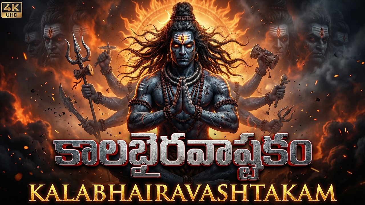 కాలభైరవాష్టకం | KALABHAIRAVA ASHTAKAM WITH TELUGU LYRICS | Lord Shiva Bhakti Songs