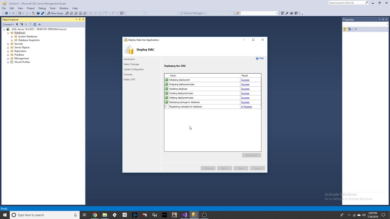 Tutorial: How to use SQL Server DACPACs and BACPACs