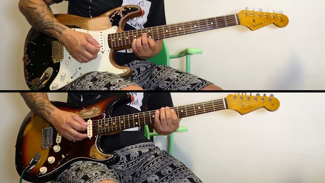 John Mayer Black1 Stratocaster and 64 Stratocaster Clean Tone Test