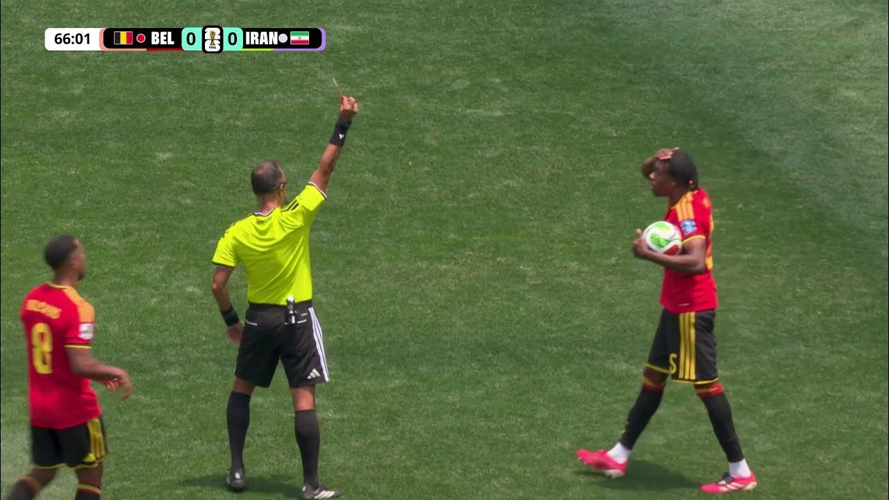 Nathan Ngoy Red Card vs Iran | Belgium Down to 10 Men | Belgium vs Iran Highlights | FIFA World Cup