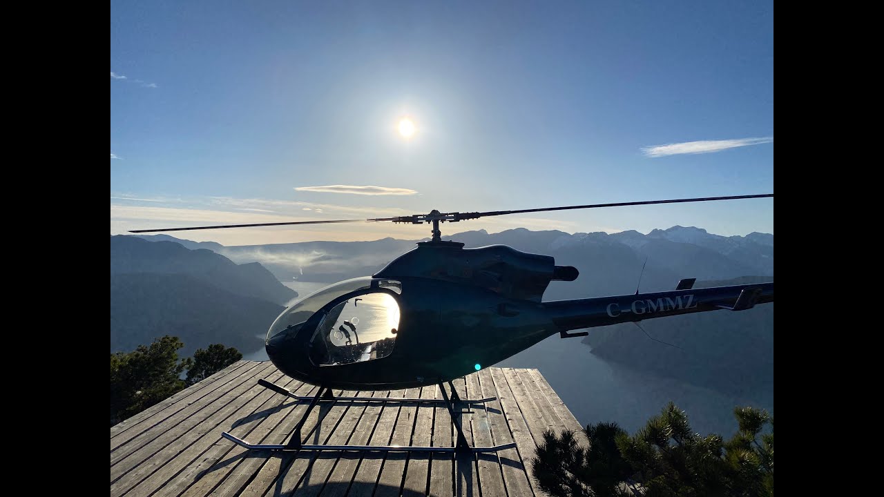 Rotorway Jetexec turbine helicopter island landing