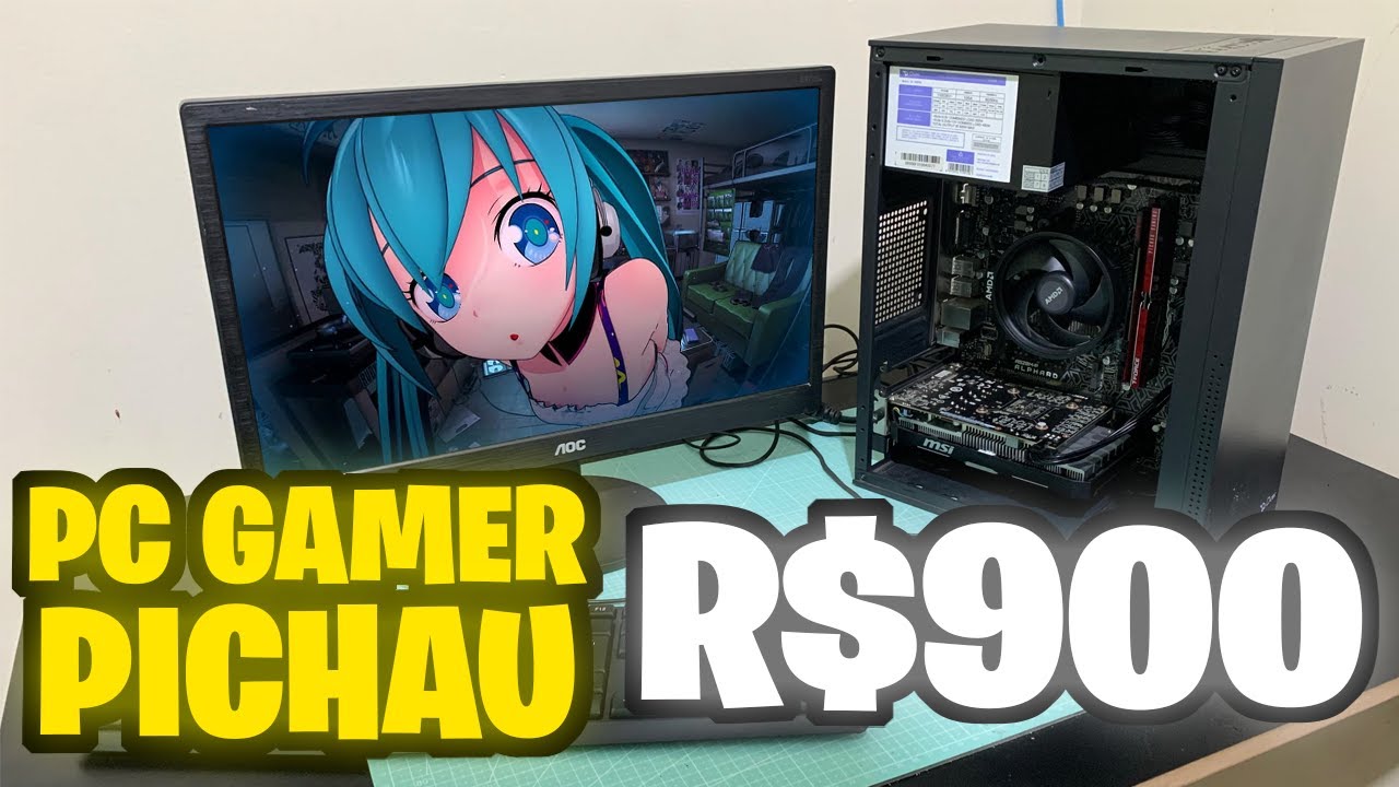 Comprei o PC GAMER montado de R$900 da PICHAU (Muito bom!)