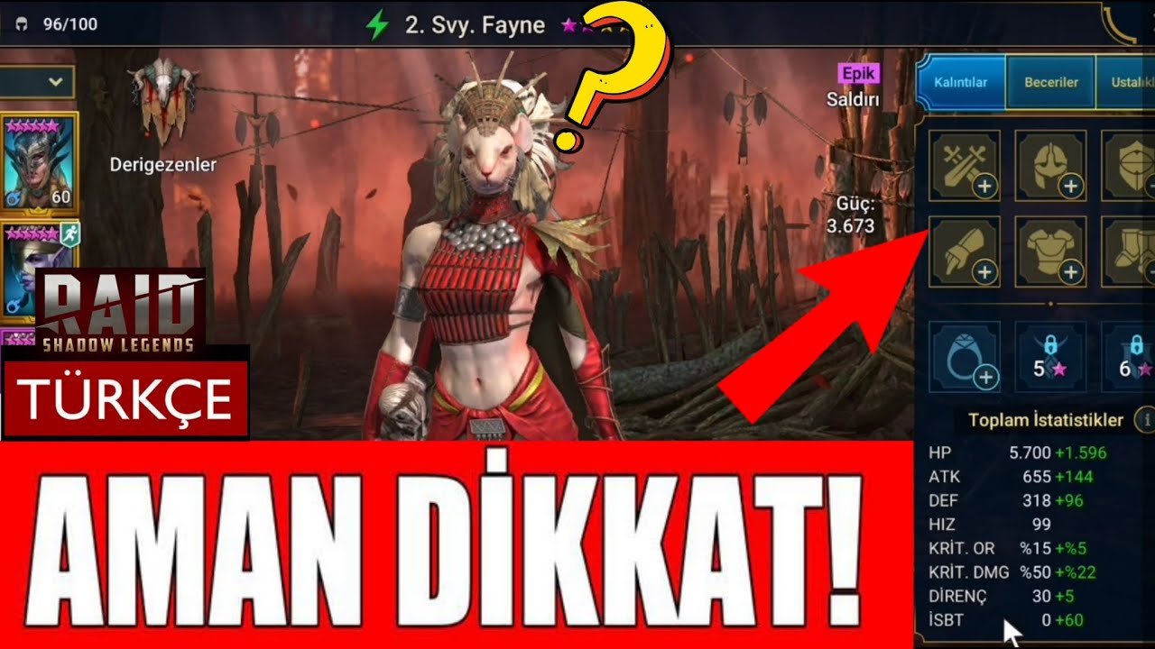 KALINTI KUŞANMA TAKTİĞİ | RAID: Shadow Legends Türkçe