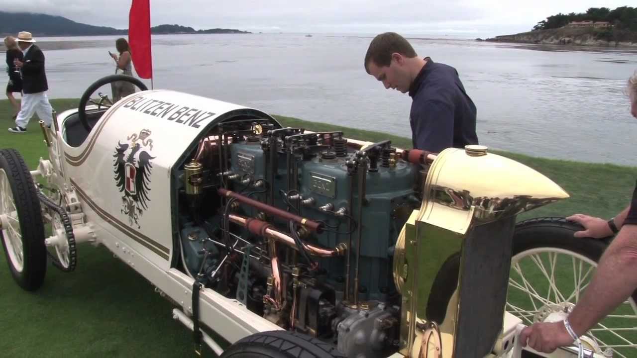 Запуск Blitzen-Benz 1909 года, НЕИЗДАННОЕ, на Pebble Beach Concours d'Elegance