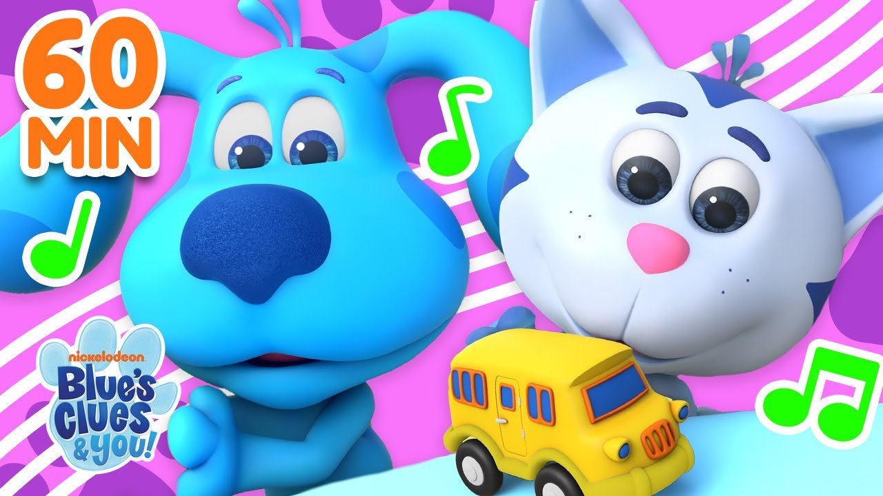 The Wheels on the Bus w/ Blue! 🎵 + More Nursery Rhymes & Kids Songs | Blue’s Clues & You!