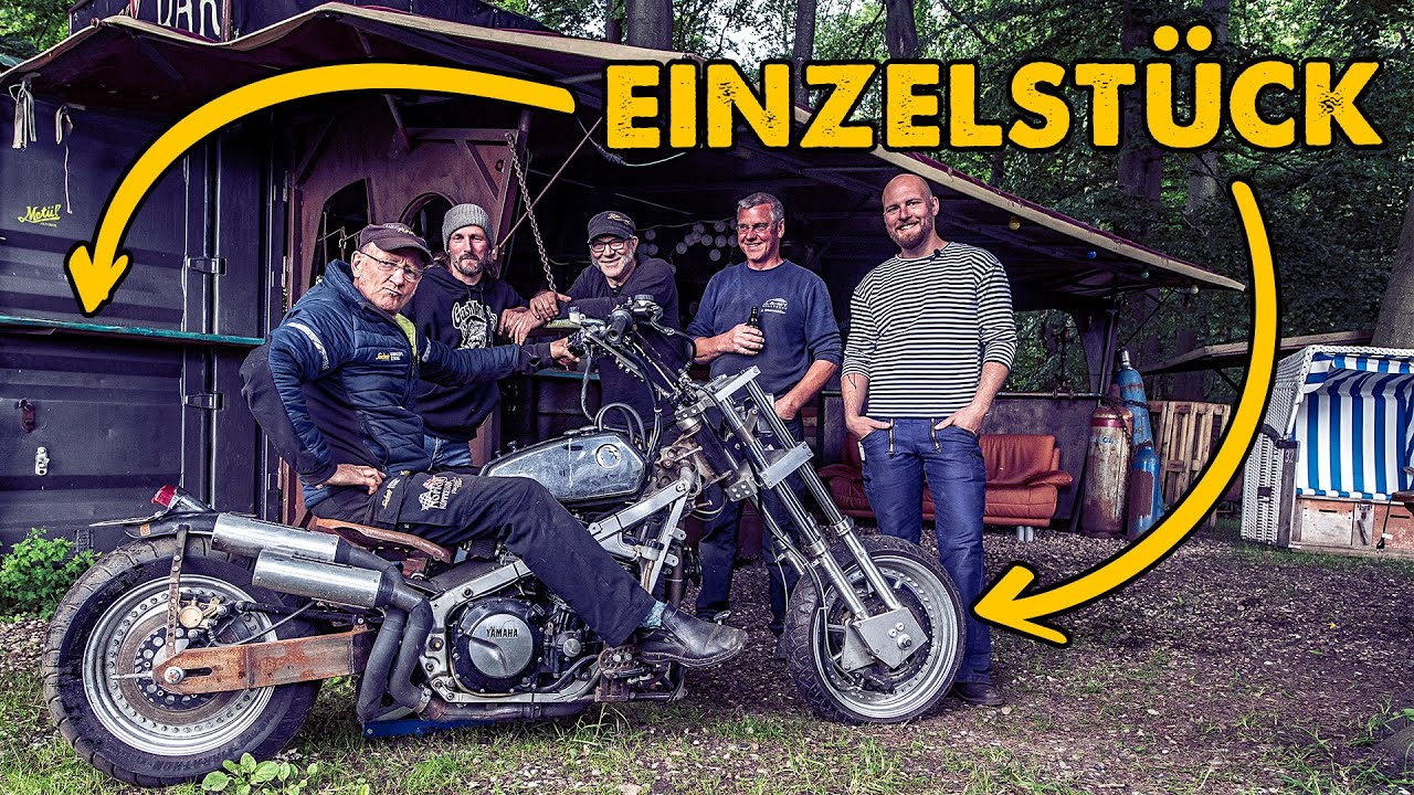 Das Monster Motorrad und die klappbare Steckbar | Metülbar | Andis Funktionspunk