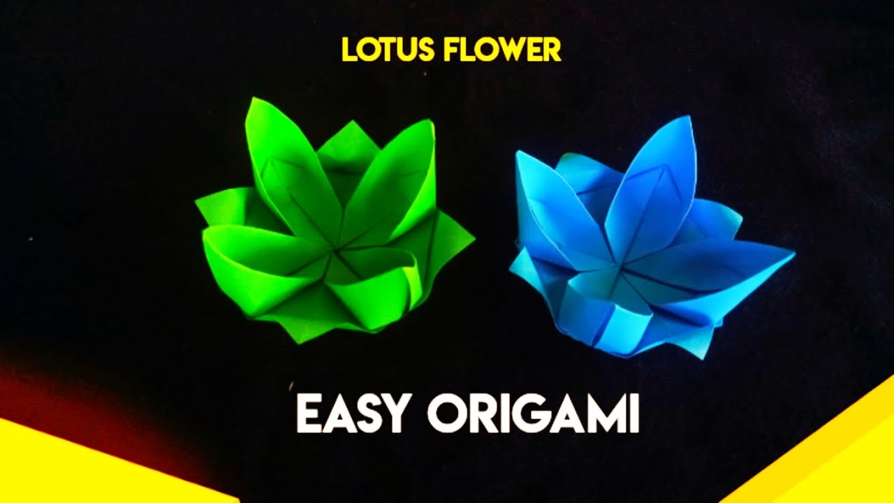 How to make an Origami Lotus Flower - Simple paper flower | hello origami lovers