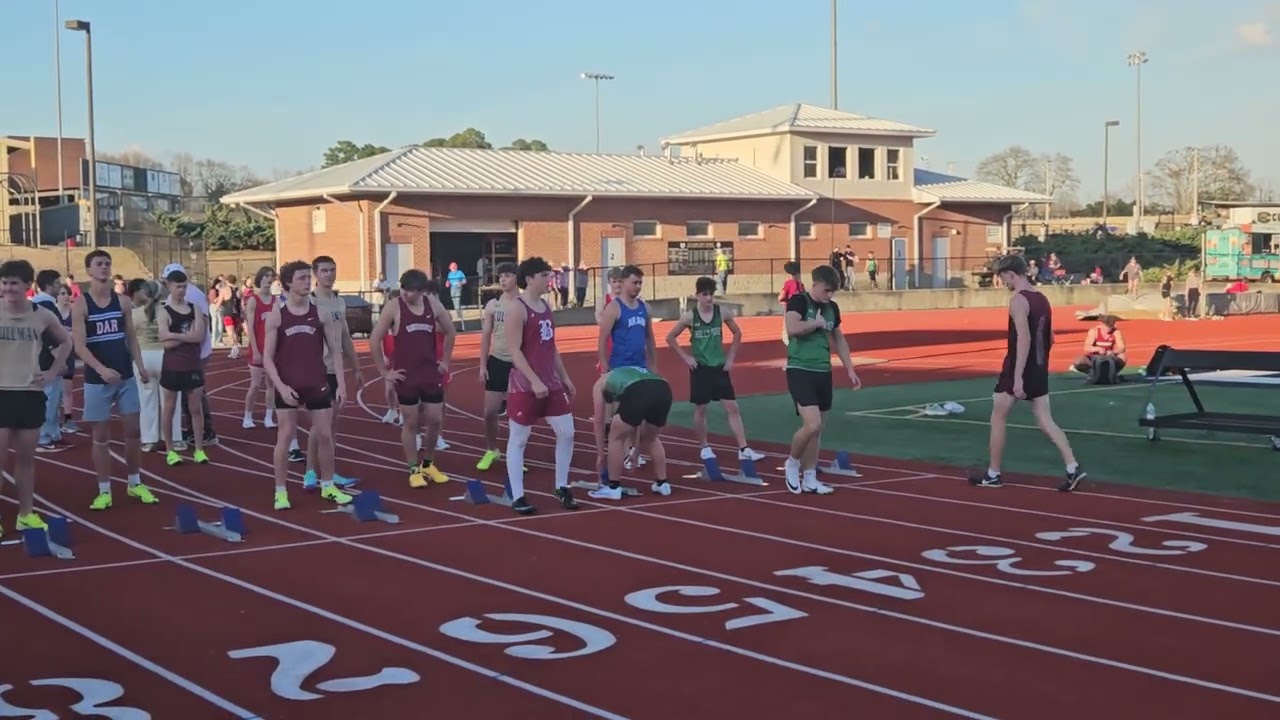 Brady In Lane 5 Running His 100m Dash In Cullman. He Finished 4th In His Heat. March 5th 2026.