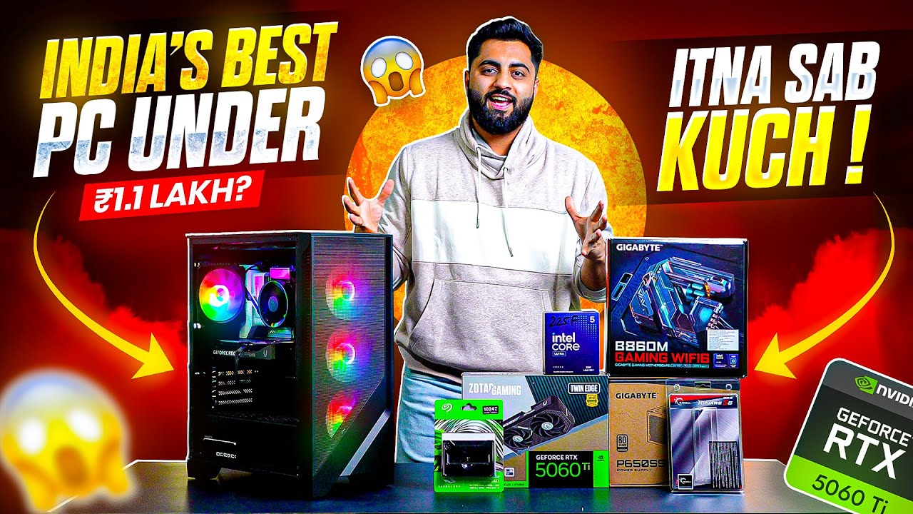 Intel Ultra 5 + RTX 5060Ti 16GB: Is This India's BEST PC Under ₹1.1 LAKH?