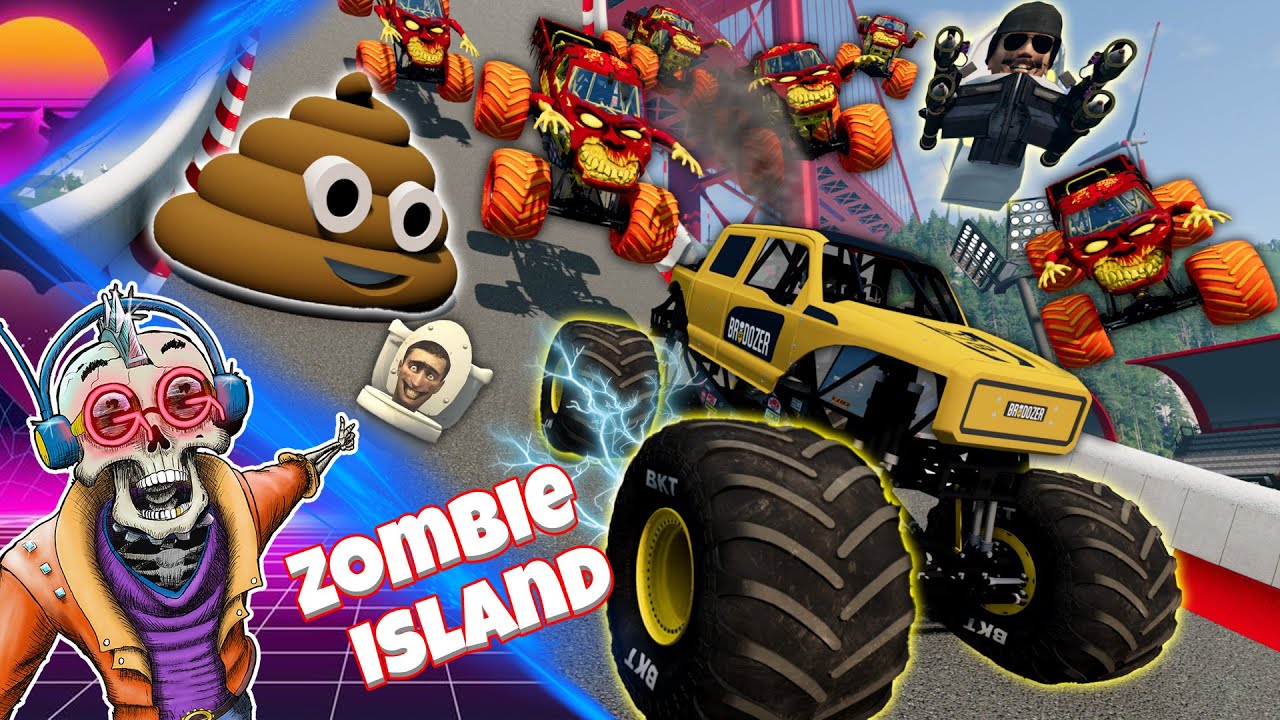 Monster Jam Zombie Island Compilation #57 | Racing, Freestyle, and High Speed Jumps