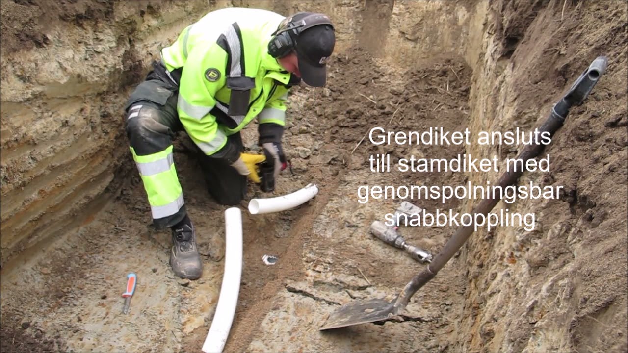 3  Täckdikning med grävande maskin