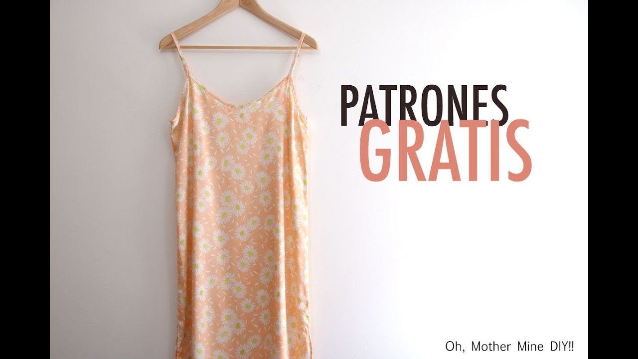 Patrones gratis de vestido satén para mujer