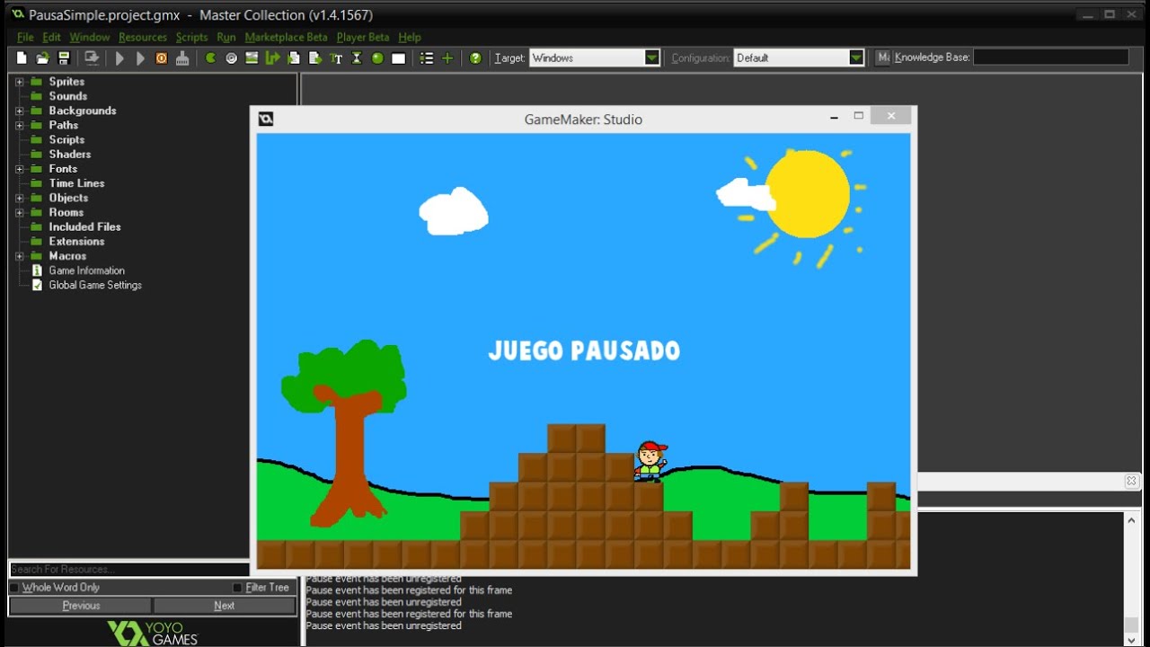 Como poner una pausa en tu juego - Tutorial Game Maker
