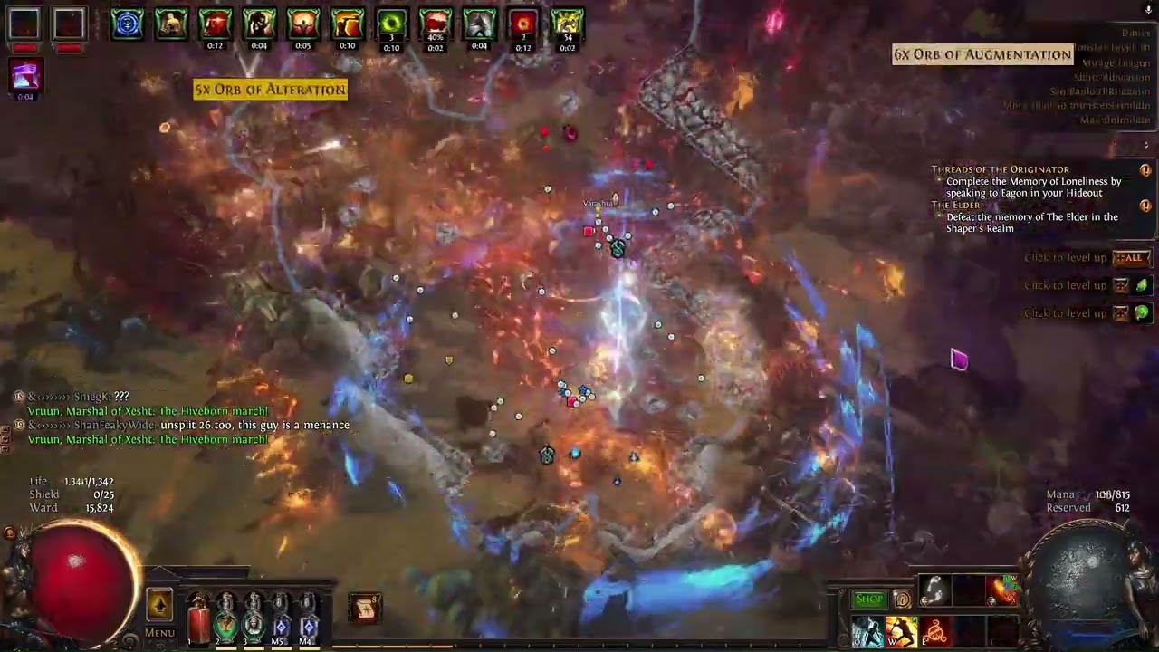 100% uptime WardStacker Tectonic Slam of Cataclysm Ignite Elementalist - PoE 3.28 Mirage