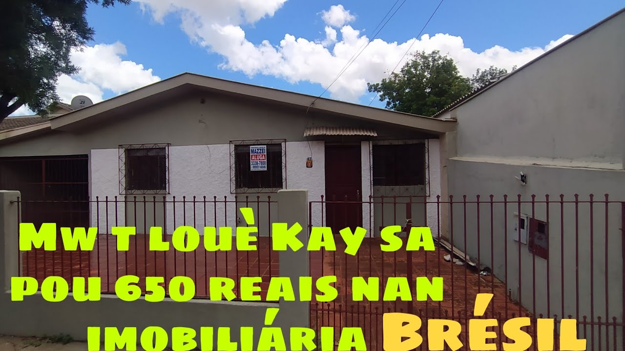 louè kay Brésil nan imobiliária li pa fasil, Kay sa yo pa chè men fôk ou gen anpil dokiman 03/01/22.