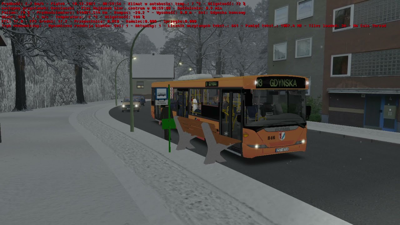 OMSI 2: MAPA STARGARDU , LINIA 13 ALEJA ŻOŁNIERZA - GDYŃSKA , SCANIA OMNICITY #846