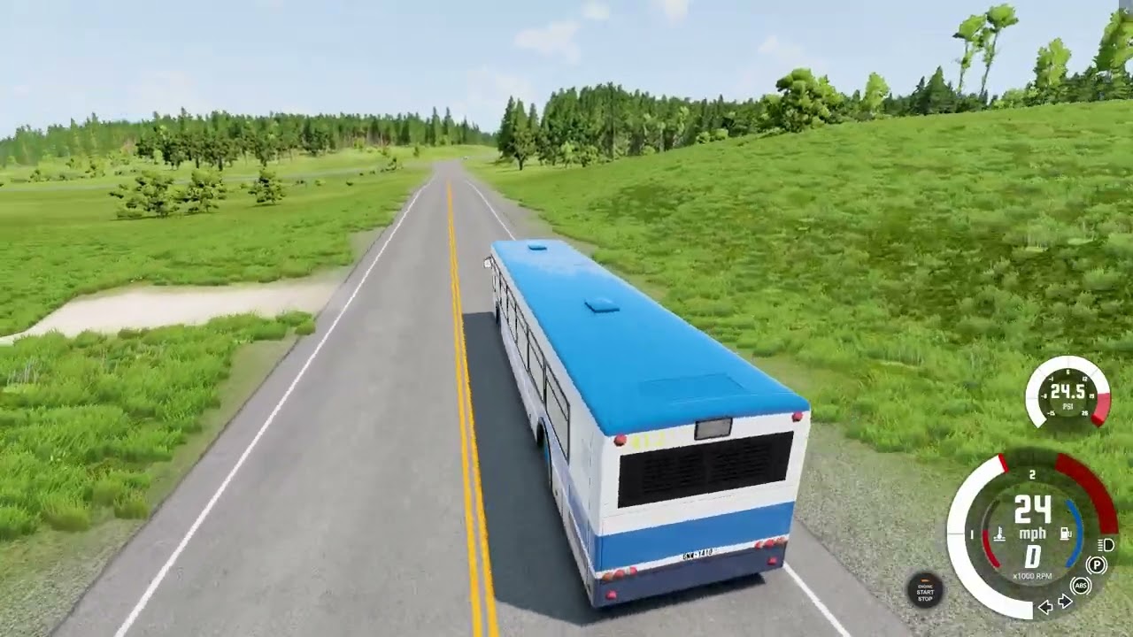 Beam NG Driving On River Highway [New Map + New bus]