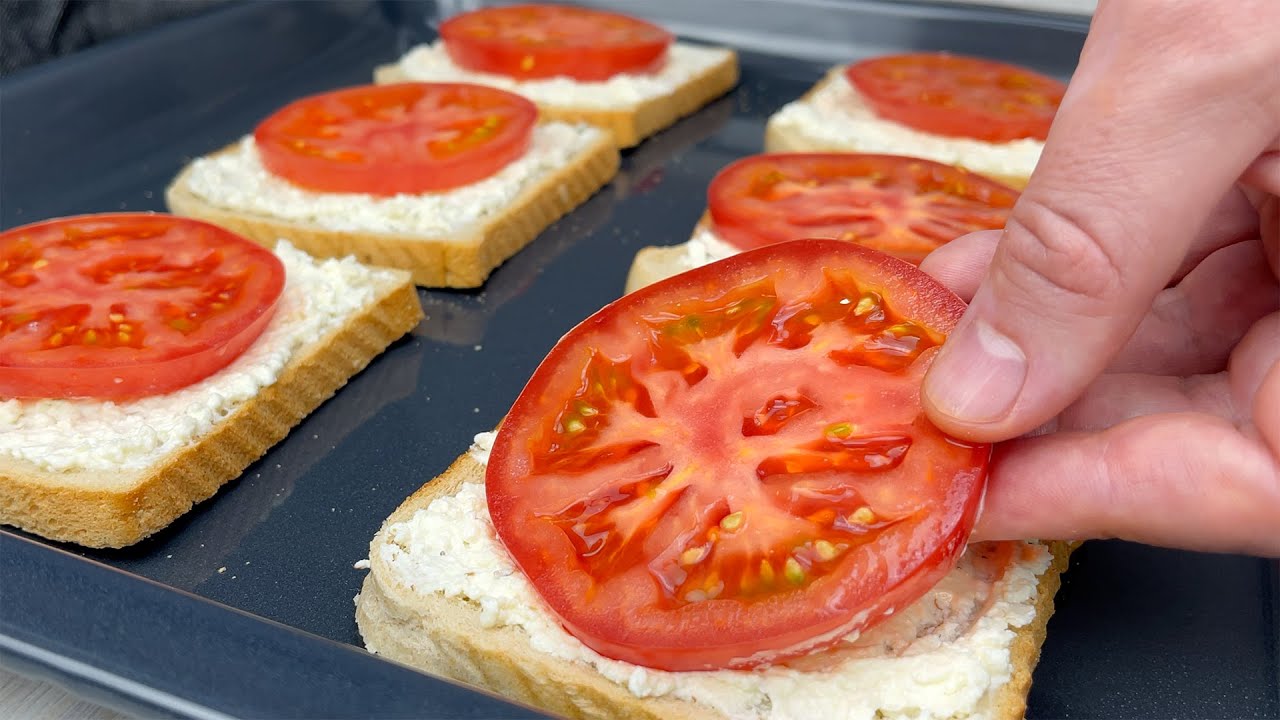 Wenn es Tomaten gibt! Schnelles Fr&uuml;hst&uuml;cksrezept in 10 Minuten! Jeden Tag kochen # 141